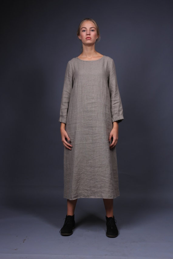 chinese dress ladies Ready to Ship: Linen Dress, Size S/M main image 0