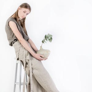 Long linen wrap skirt / Wrap skirt / Long linen skirt / Wrap linen skirt / Linen maxi skirt zdjęcie 2