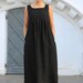 Maxi linen dress, Long White linen dress, Washed black linen dress, Linen Sundress, Sleeveless Dress, Summer Dress, Long Linen Dress