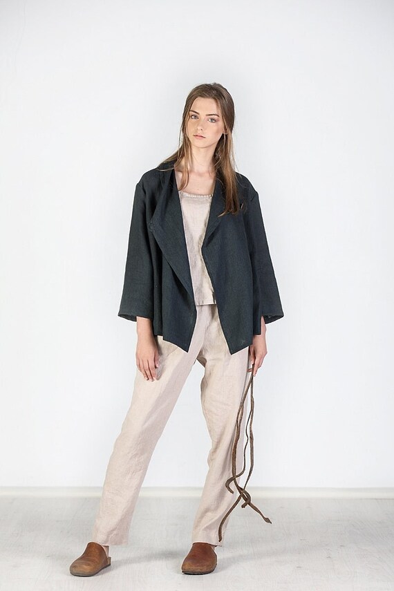 CONFECT linen jacket 最終値下げ Linen Jacket Hazel, Linen Jacket, Linen Blouse With Button