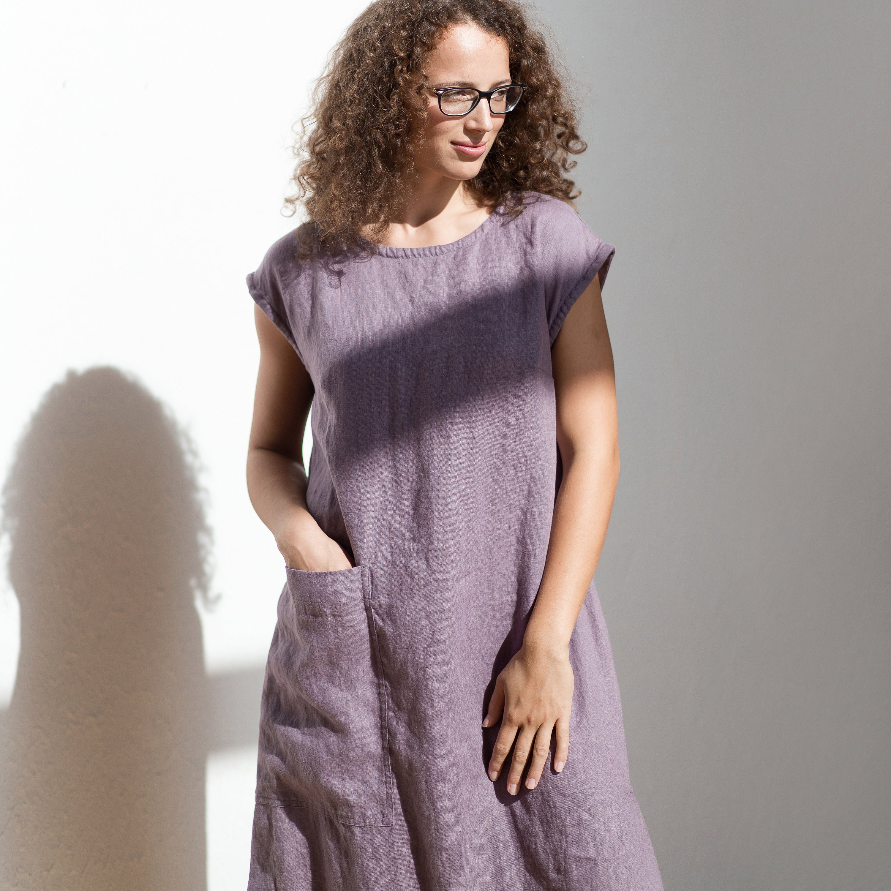 Long linen dress / Linen dress / Loose linen sleeveless summer dress