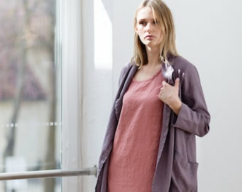 Linen Jacket / Flax Linen Jacket / Linen Blazer Dress