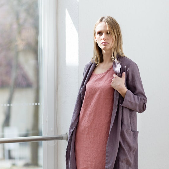 Flax linen blazer sale