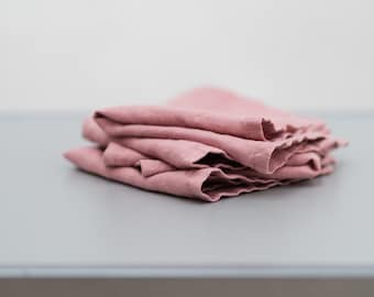 Linen napkins/ set of 3 linen napkins/ natural linen napkins/ washed linen napkins/ softened linen napkins/ table napkins