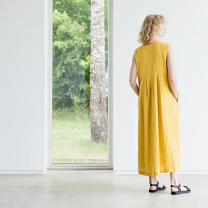 Linen dress, Loose fit linen dress, Maxi linen dress image 6