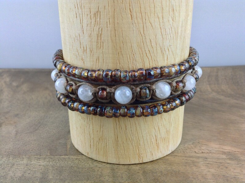 17 cm wrist Gemstone macrame bracelet bracelet for women Etsy