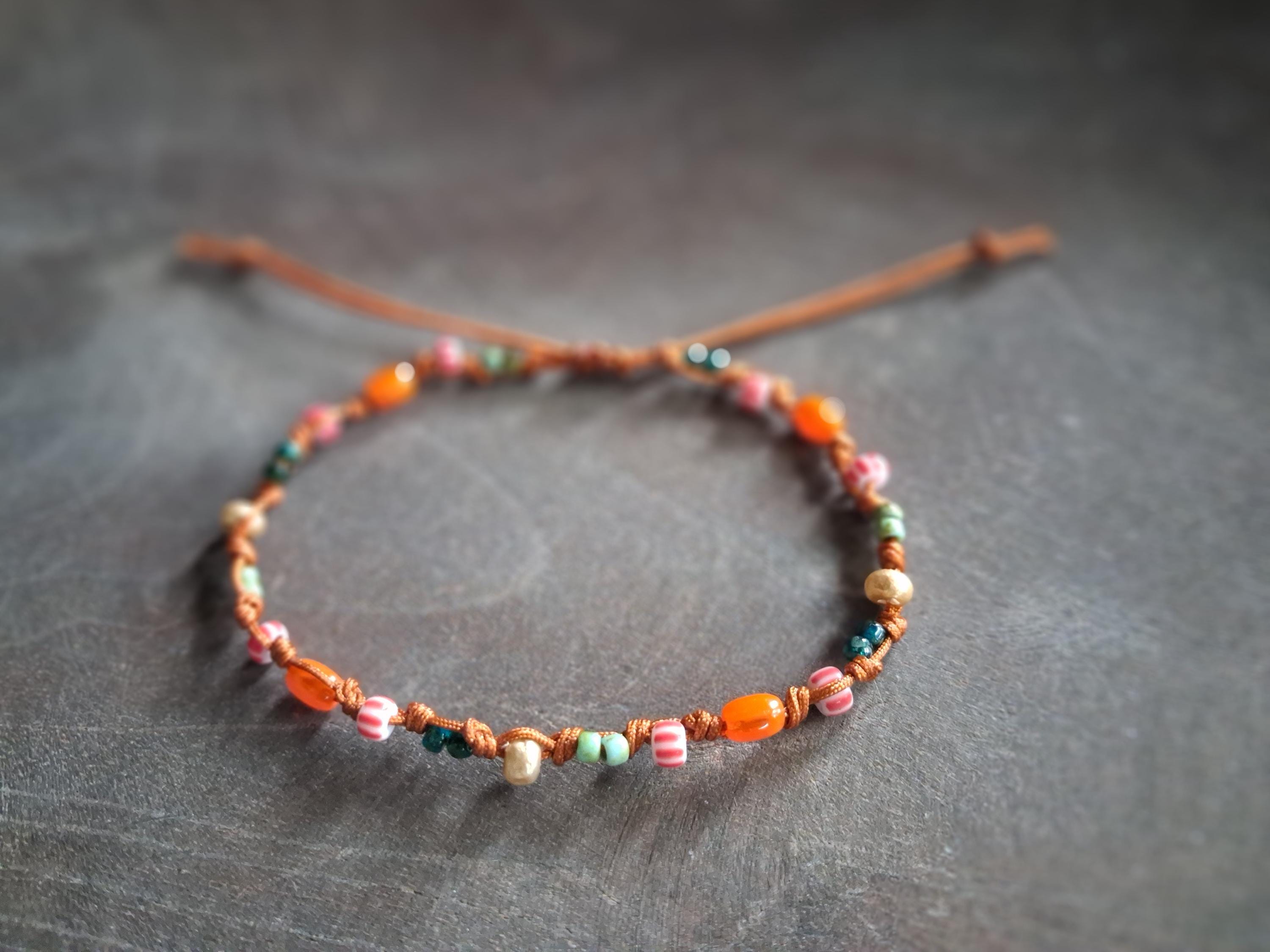 Knotted Seed Bead Bracelet: Boho Stacking Surfer Style - Etsy 日本