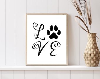 Dog quote printable, dog wall decor, dog quotes, dog lovers gift, Instant digital download, Puppy Gift, dog quote, dog wall art, dog poster