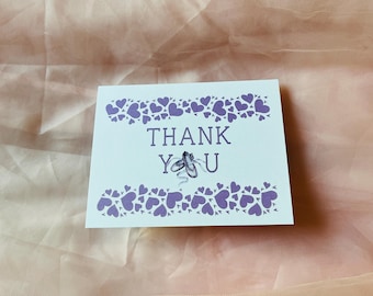 Thank you dance card, A2 notecard, thank you card, dance gift, dance teacher gift