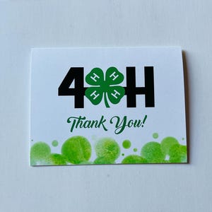 Cartes de remerciement 4H, lot de cartes A2, cartes A2, cartes 4H, 4H, vert, trèfle, cartes de remerciement, 10 cartes (enveloppes incluses)