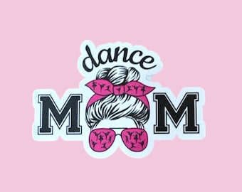 Adesivo Dance Mom, adesivo Dance Mom, decalque à prova d'água, adesivo para laptop, decalque para copo, dança, mãe, balé, sapateado, jazz