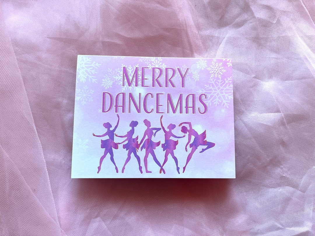 Merry Dancemas A2 Notecard Pack of 4 Merry Christmas Dancer Etsy