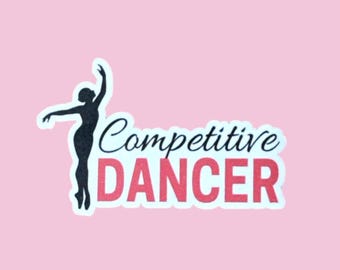 Decalque de dançarina, dança competitiva, adesivo de dança competitiva, decalque de dança, decalque à prova d'água, adesivo para laptop, balé, sapateado, jazz, lírico