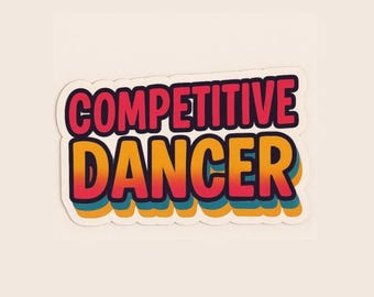 Decalque de dançarina, dança competitiva, adesivo de dança competitiva, decalque de dança, decalque à prova d'água, adesivo para laptop, balé, sapateado, jazz, lírico