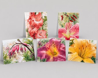 Tulip notecards, Set of 3 A2 notecards, thank you card, tulip gift, tulip lover, tulip cards