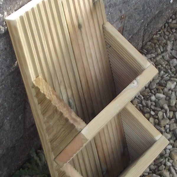 Hand Made Decking Wall Mounted Strawberry Herb Planter - 2 Sizes  (free delivery)