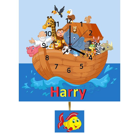 personalised children's pendulum clocks
