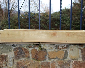 Rough Sawn Wooden Window Box 15cm high x 15cm wide -  Flowers, Herbs various lengths (free delivery)