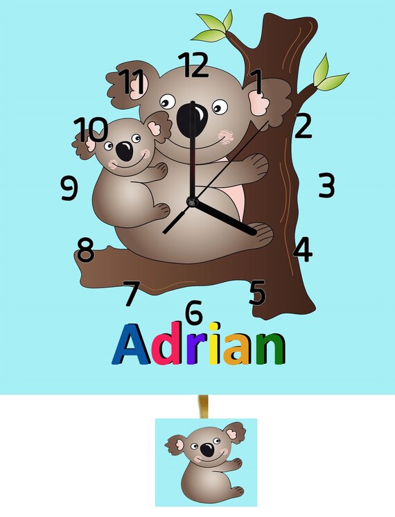 personalised children's pendulum clocks
