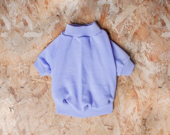 Dog Sweater / Dog jumper - Handmade fleece lined sweatshirt for dogs - Lilac