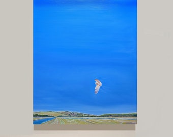 Cuckmere Haven with Owl is a painting of the Cuckmere Haven river estuary near Seaford