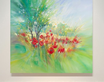 Midsummer Jubilance, a poppies in a meadow painting