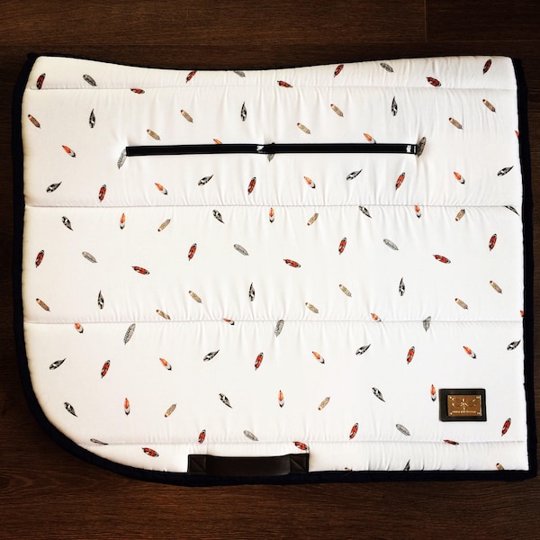 luxury saddle pad feathers