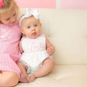 Baby seersucker romper sales