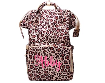 animal print changing bag