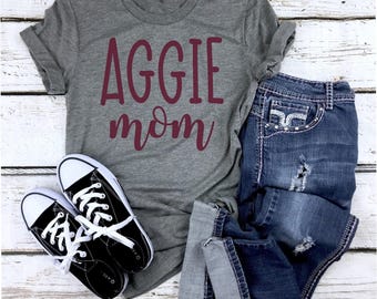Aggie mom shirt, Graphic Tee Unisex Top, Game Day Apparel, Football Gift, Officially Licensed Texas A&M Product