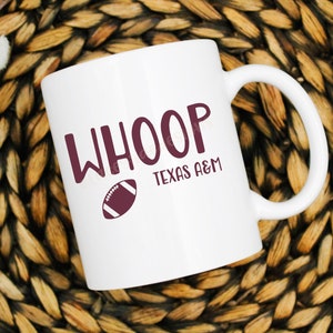 Whoop Texas A & M gedruckte Kaffeetasse, 11 Unze 15 Unze Becher, Texas Aggie Kaffeetasse, Texas Aggies Geschenk, Texas Aggie Geschenk, Abschlussgeschenk