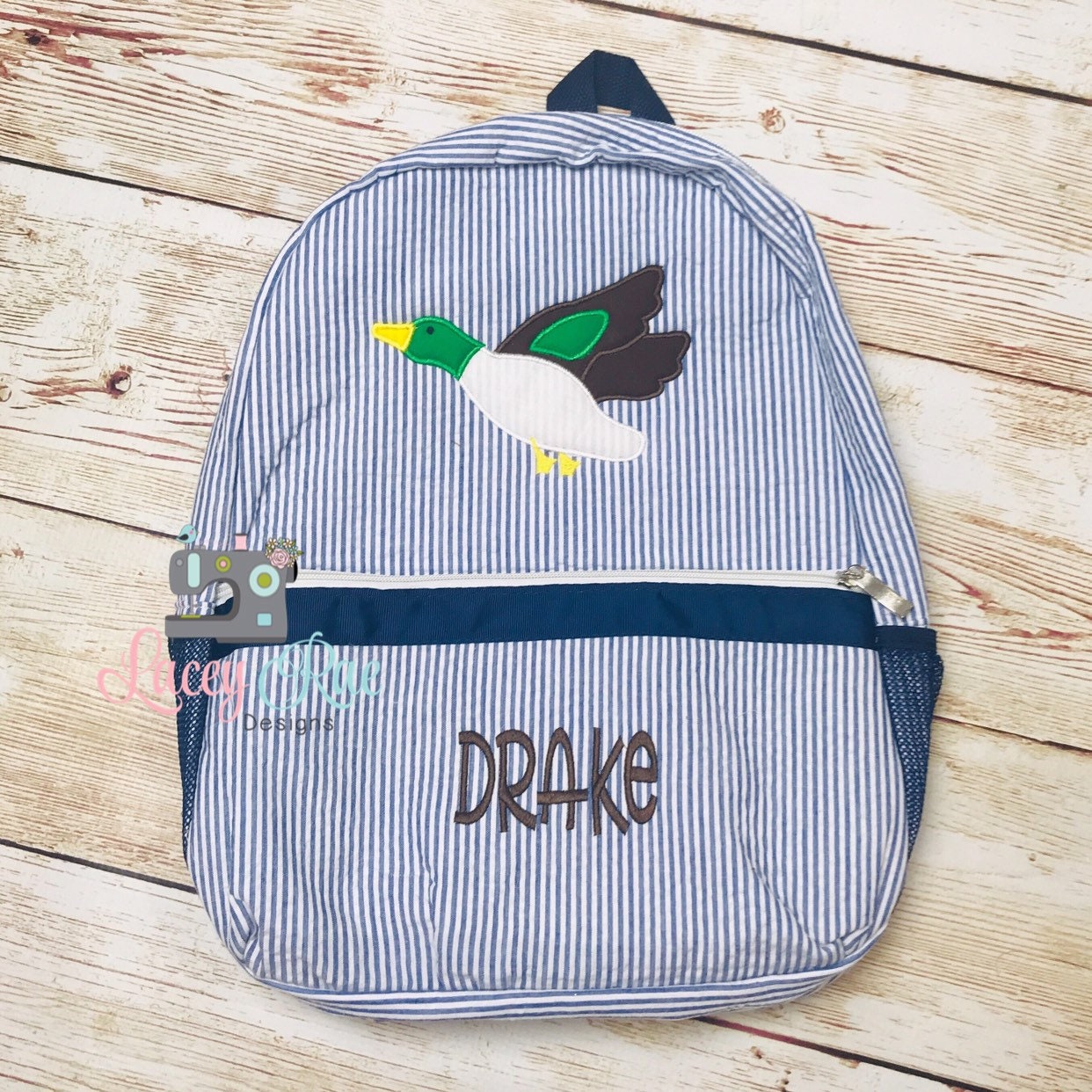 Duck Shy Fingers Backpack Duck Pattern School Bag Travel 