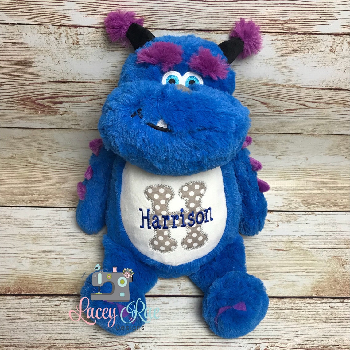 Personalized Stuffed Animal Monster, Monogrammed Monster, Little Elska ...