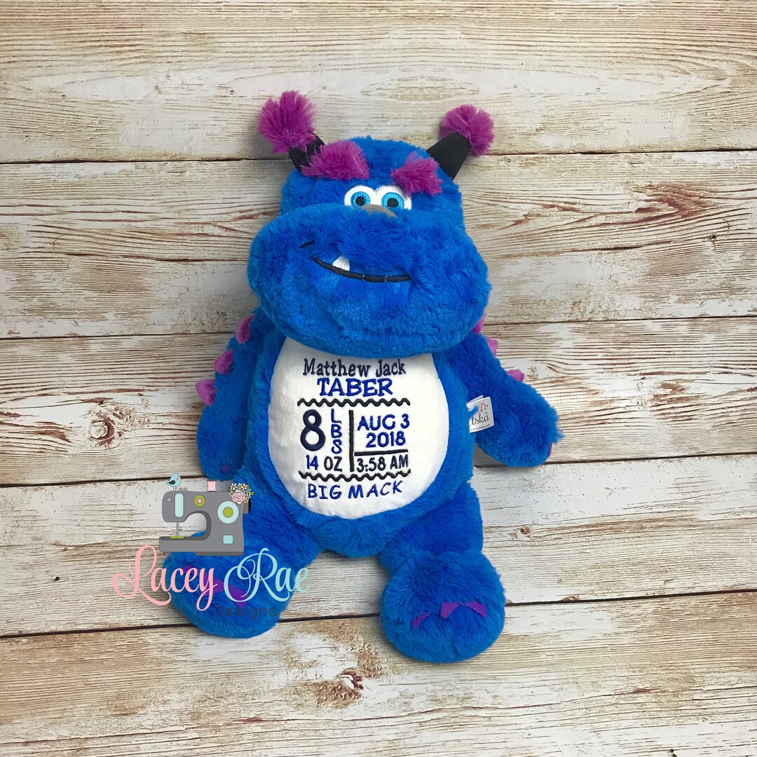 Personalized Stuffed Animal Monster, Monogrammed Monster, Little Elska ...