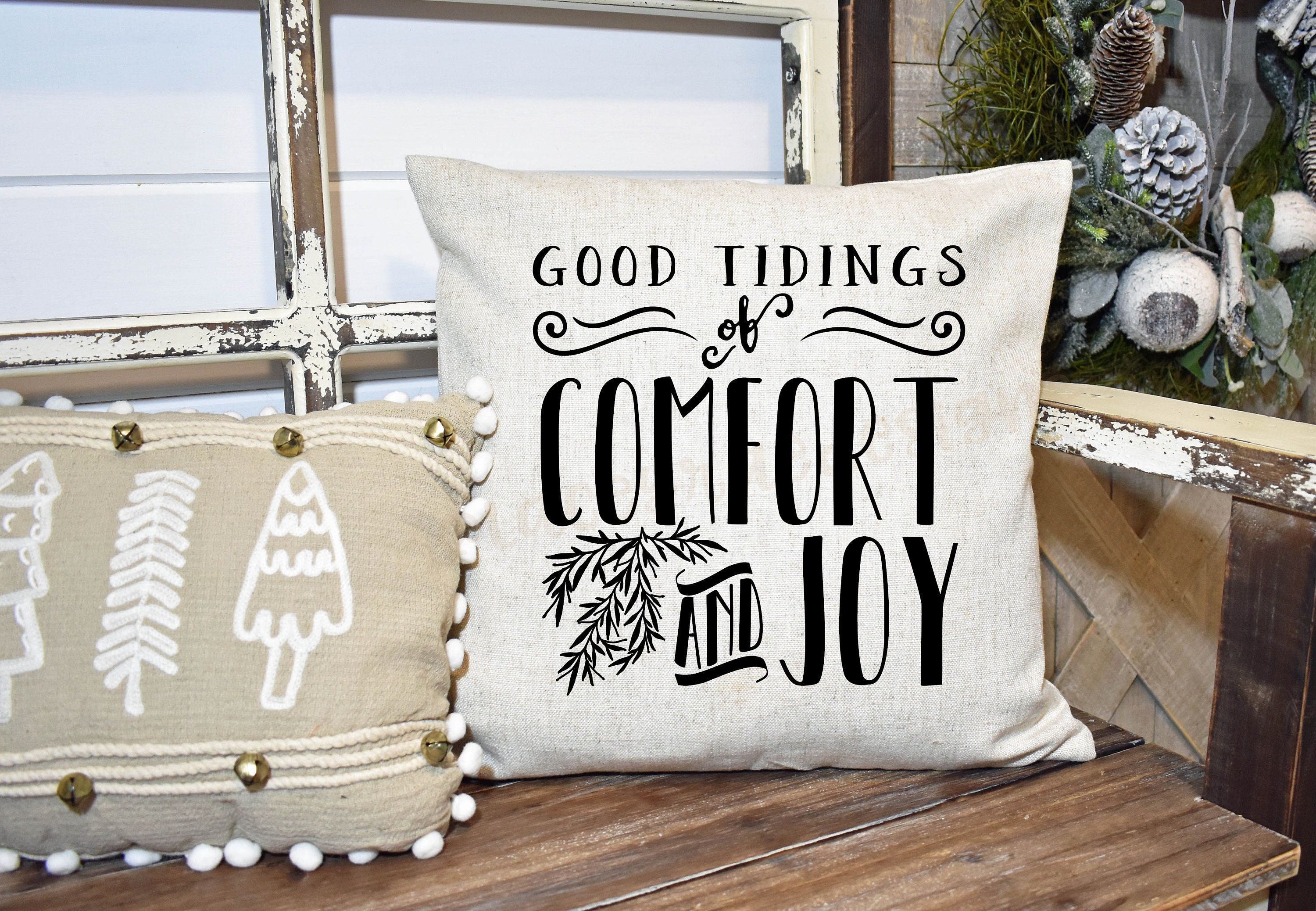 Comfort Joy Pillow Etsy