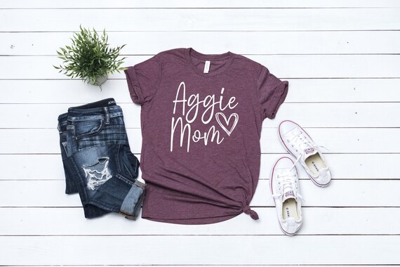 Buy Aggie Mom Shirt, Game Day Shirt, Texas A&M Shirt, Texas Aggies Shirt,  Crew Neck Triblend Tee, Color Options, Aggie Football Game Day Shirt Online  in India 