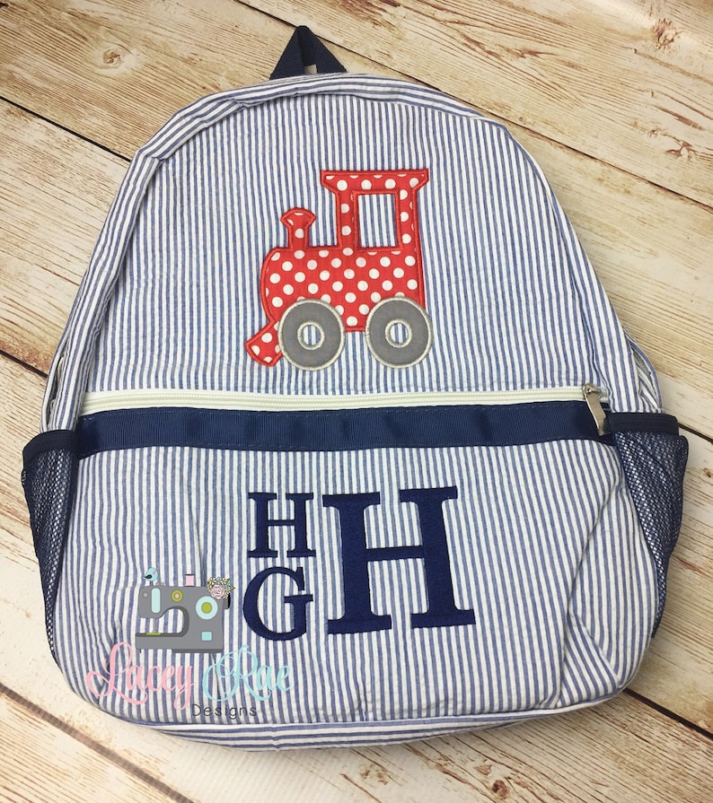 Mallard Duck Boys Seersucker Preschool Backpack Boys Etsy