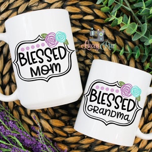 Mothers Day Mug, Blessed Mom Mug, Personalized Mom Mug, Grandmother gift, Mothers day gift for Grandma, nana, Granny