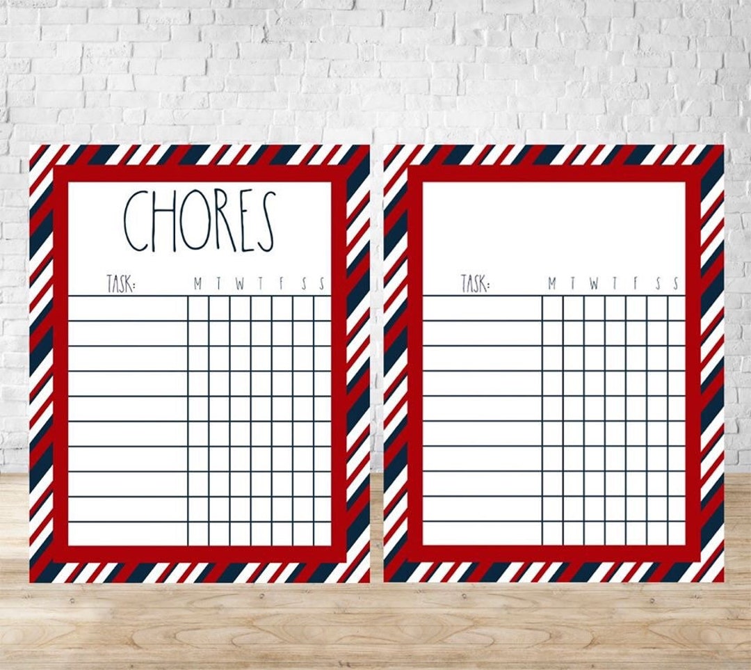 Dry Erase Chore Chart, 8x10, Personalized Chore Chart, Chore Chart for