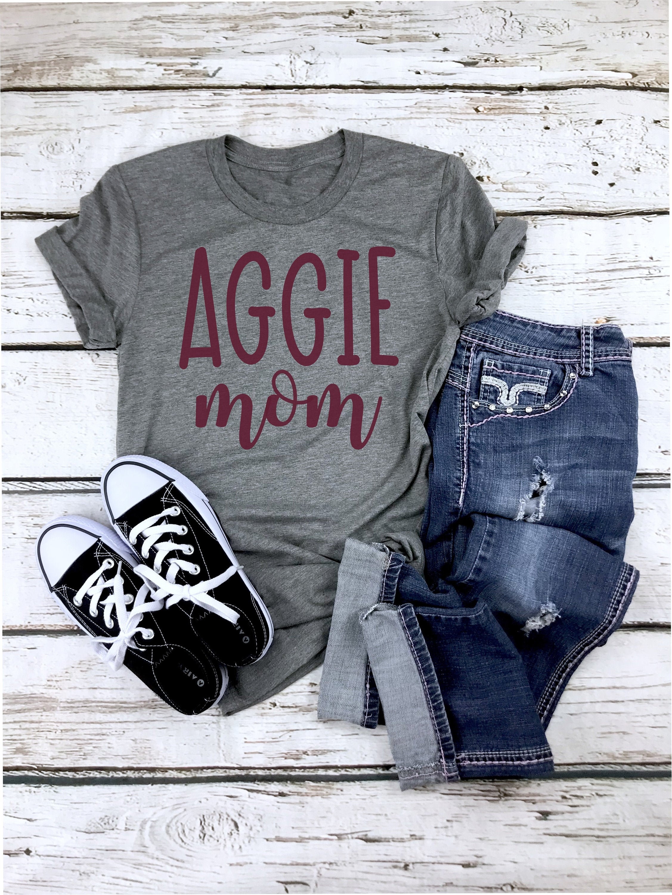 Aggie mom shirt game day shirt Texas A&M shirt vinyl shirt Etsy