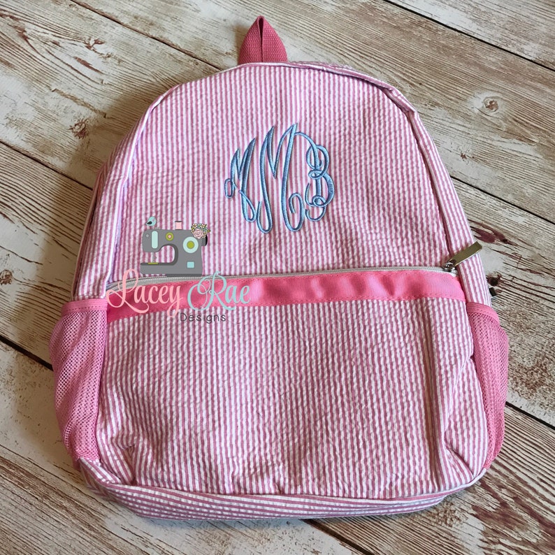 Seersucker Preschool or Toddler Backpack Pink Blue purple | Etsy