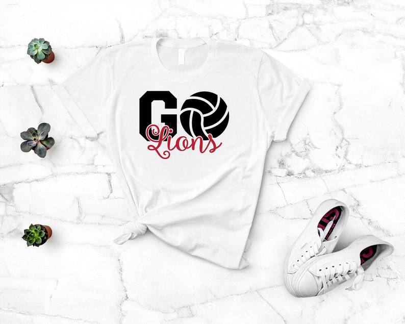 Go Lions Volleyball Shirt Volleyball Mom Shirt Lady Lions Etsy