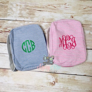 Monogrammed Seersucker Bible Cover, Personalized Seersucker Bible Case ...