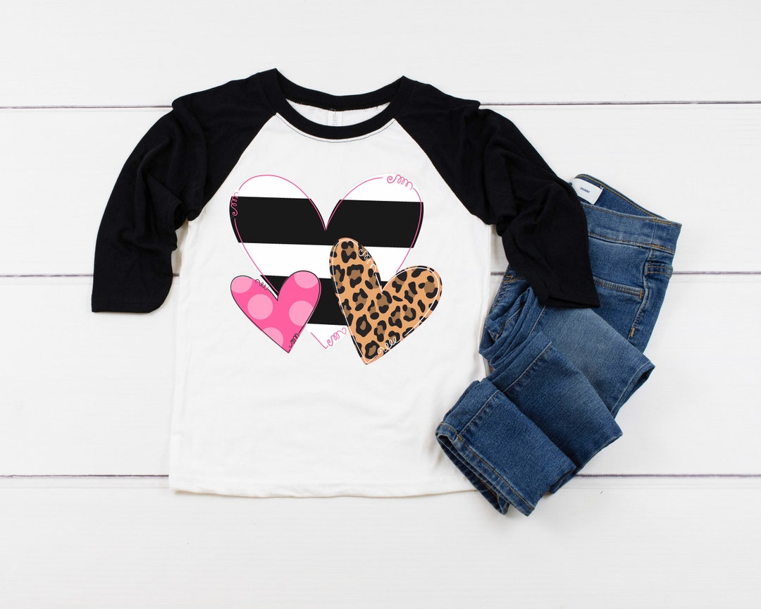 Leopard Heart Trio Valentines Day Shirt, Personalized Valentines Shirt ...
