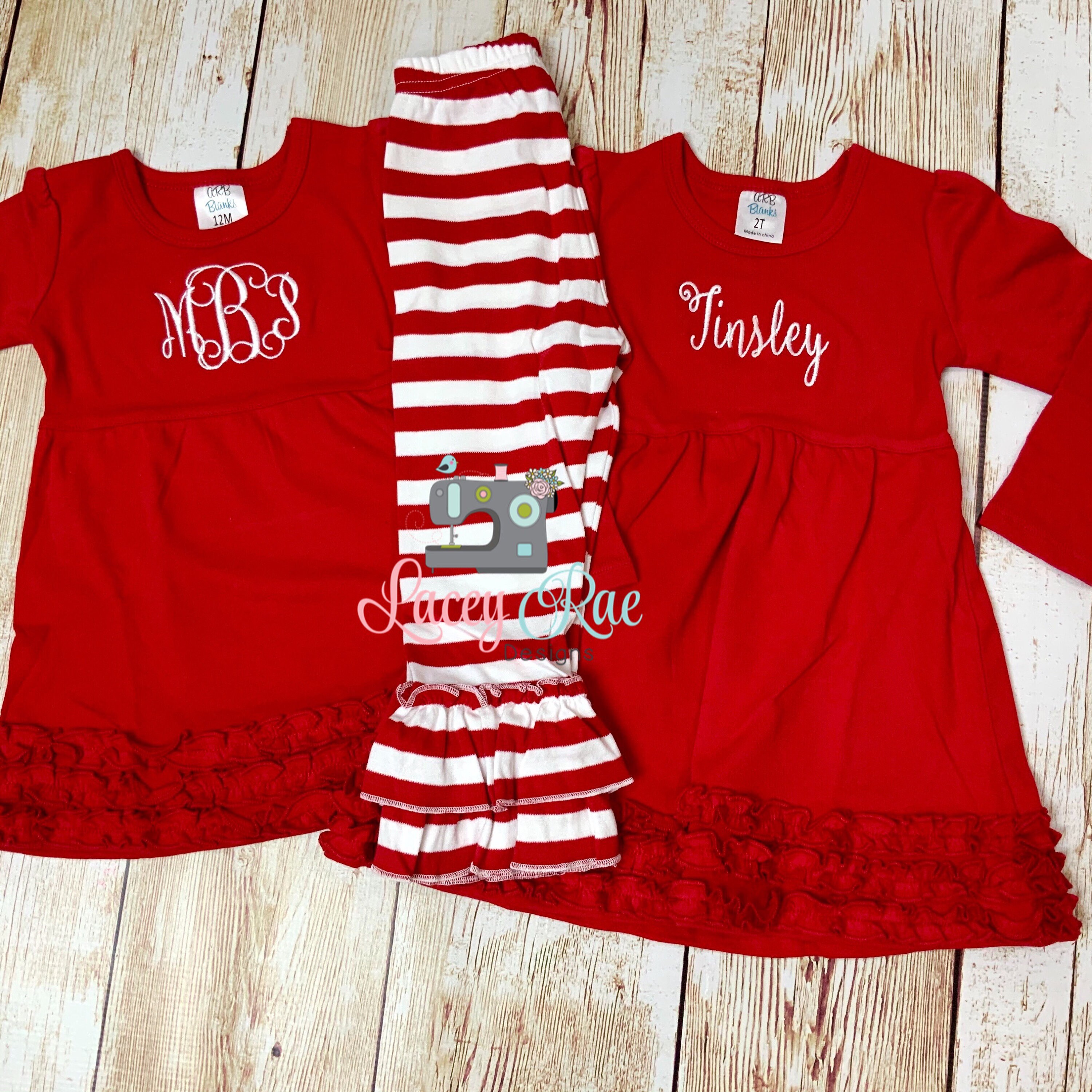 NWT Christmas Holiday Ornaments Girls Red Gold Ruffle Dress 2T 3T 4T NWT Christmas Holiday Ornaments Girls Red Gold Ruffle Dress 2T 3T 4T