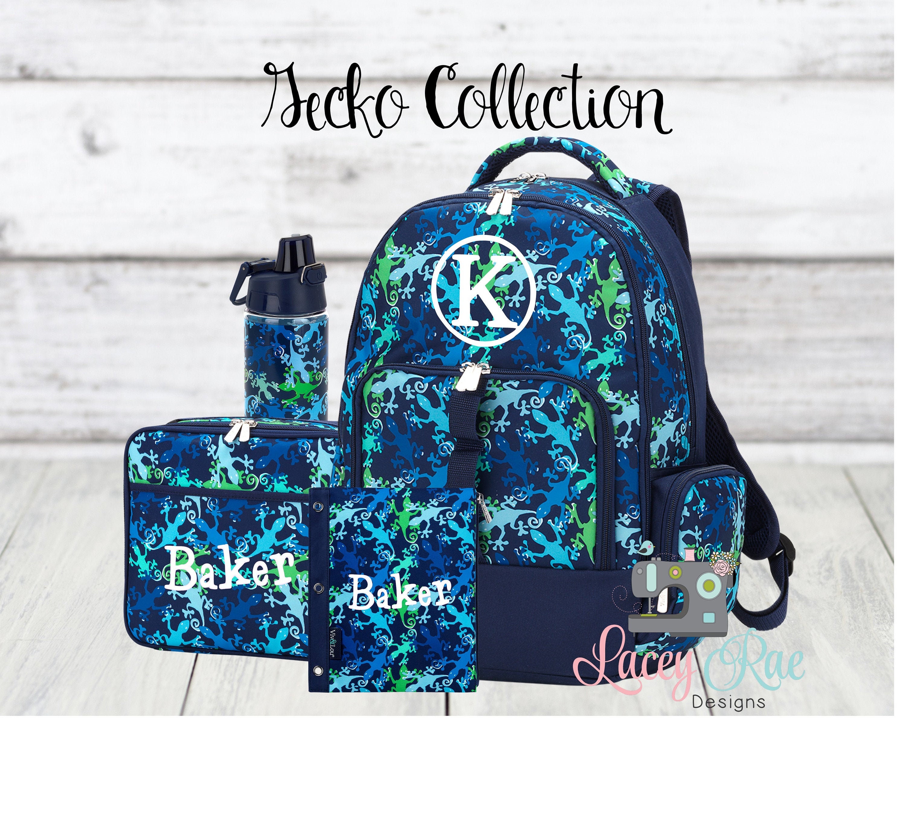personalized backpack and lunchbox