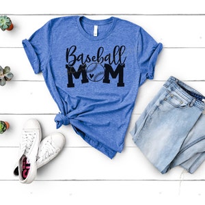 Maman de Baseball Shirt, Triblend tee couleur options, T-shirt maman de Baseball, Baseball chemises pour les femmes, Fan de Baseball, Baseball T shirts image 6