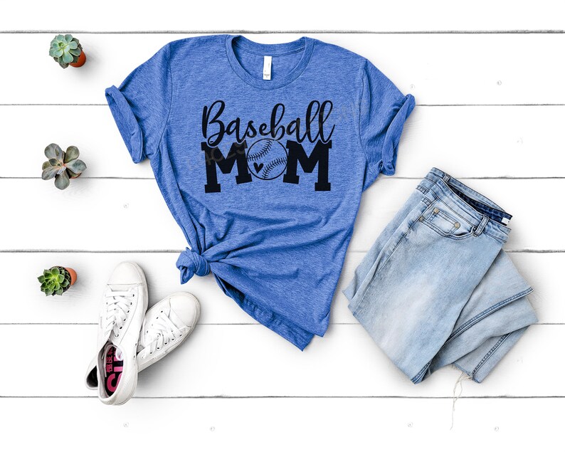 Maman de Baseball Shirt, Triblend tee couleur options, T-shirt maman de Baseball, Baseball chemises pour les femmes, Fan de Baseball, Baseball T shirts image 6