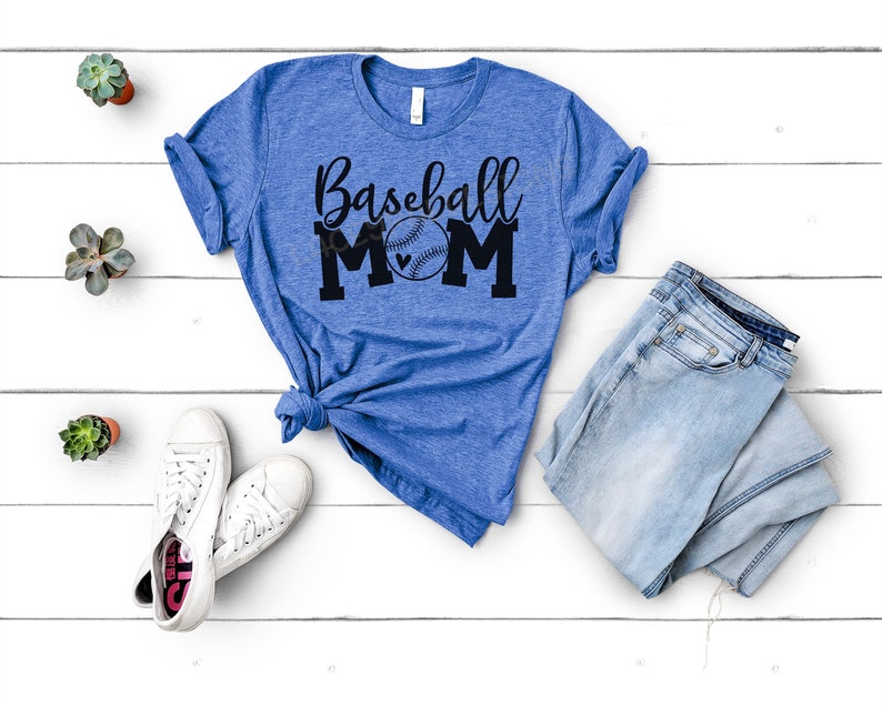 Maman de Baseball Shirt, Triblend tee couleur options, T-shirt maman de Baseball, Baseball chemises pour les femmes, Fan de Baseball, Baseball T shirts image 2