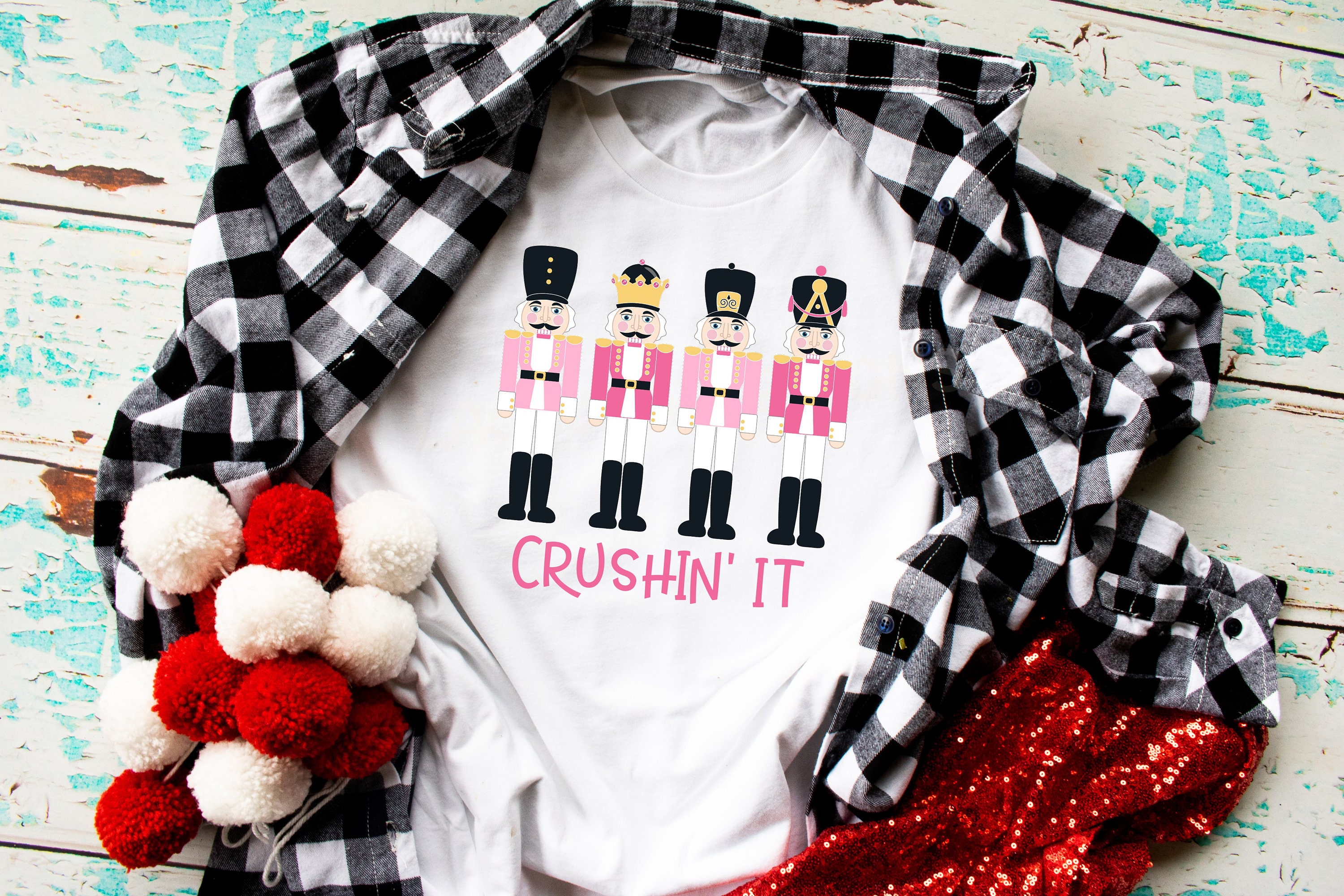 Nutcracker Squad Graphic Tee Ladies Christmas shirt Etsy